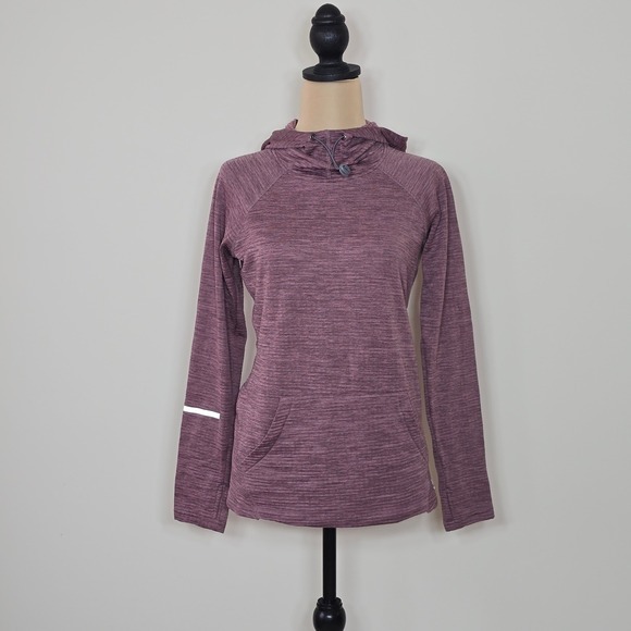 RBX Tops - RBX Womens Heathered Dusty Rose Activewear Hoodie‎ Small Waffle Lined